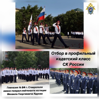 В следственном управлении СК России по Ставропольскому краю проводится отбор кандидатов для обучения в 8-м профильном кадетском классе СК России.