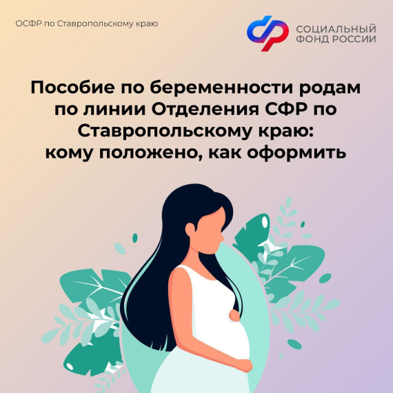 Отделение СФР по Ставропольскому краю перечисляет мамам региона пособие по беременности и родам. Отделение СФР по Ставропольскому краю перечисляет мамам региона пособие по беременности и родам.